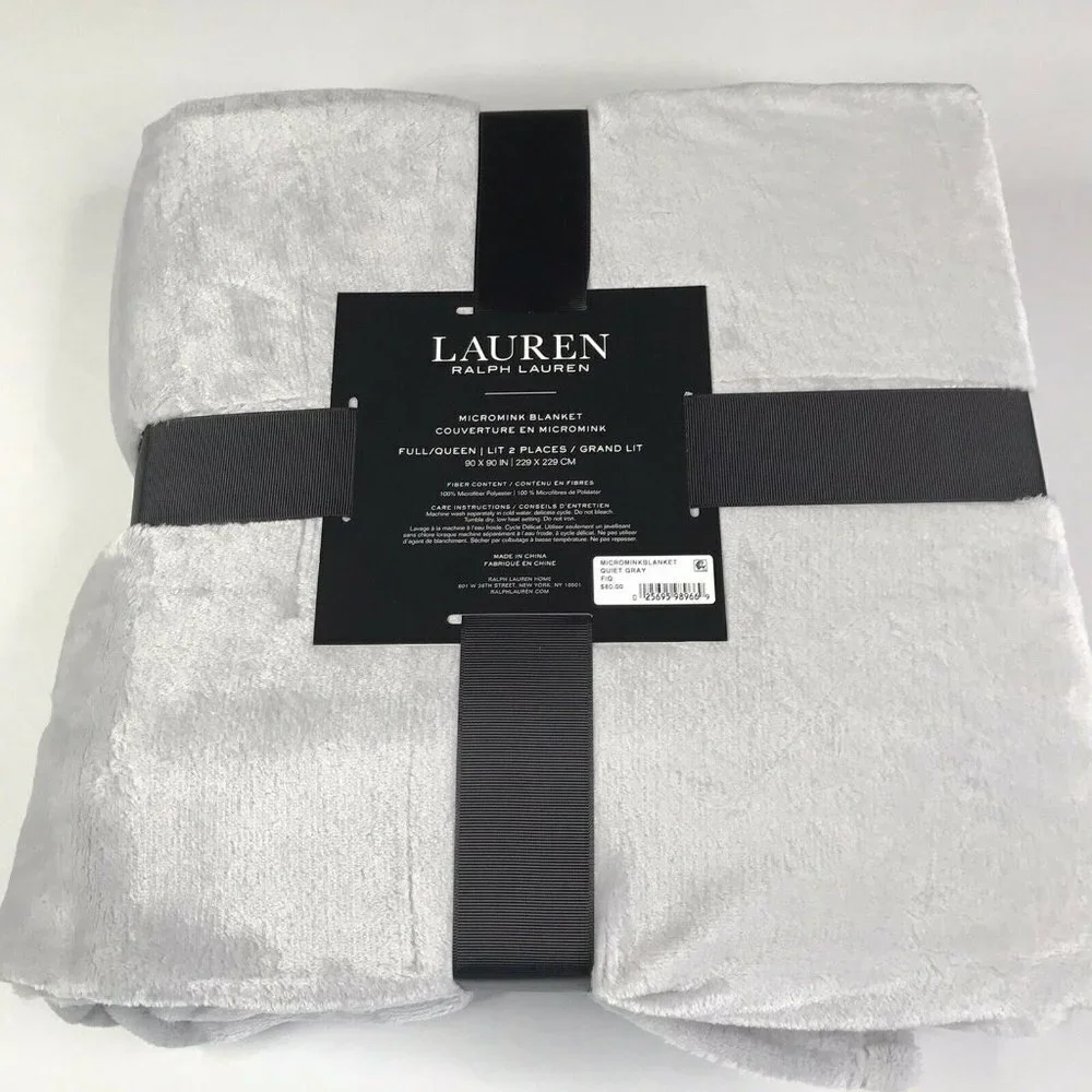 NEW Ralph Lauren Micromink FULL/QUEEN Blanket
